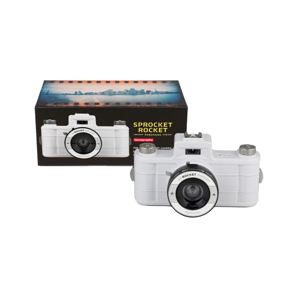 Lomography Sprocket Rocket 35mm Film Camera - Coconut White