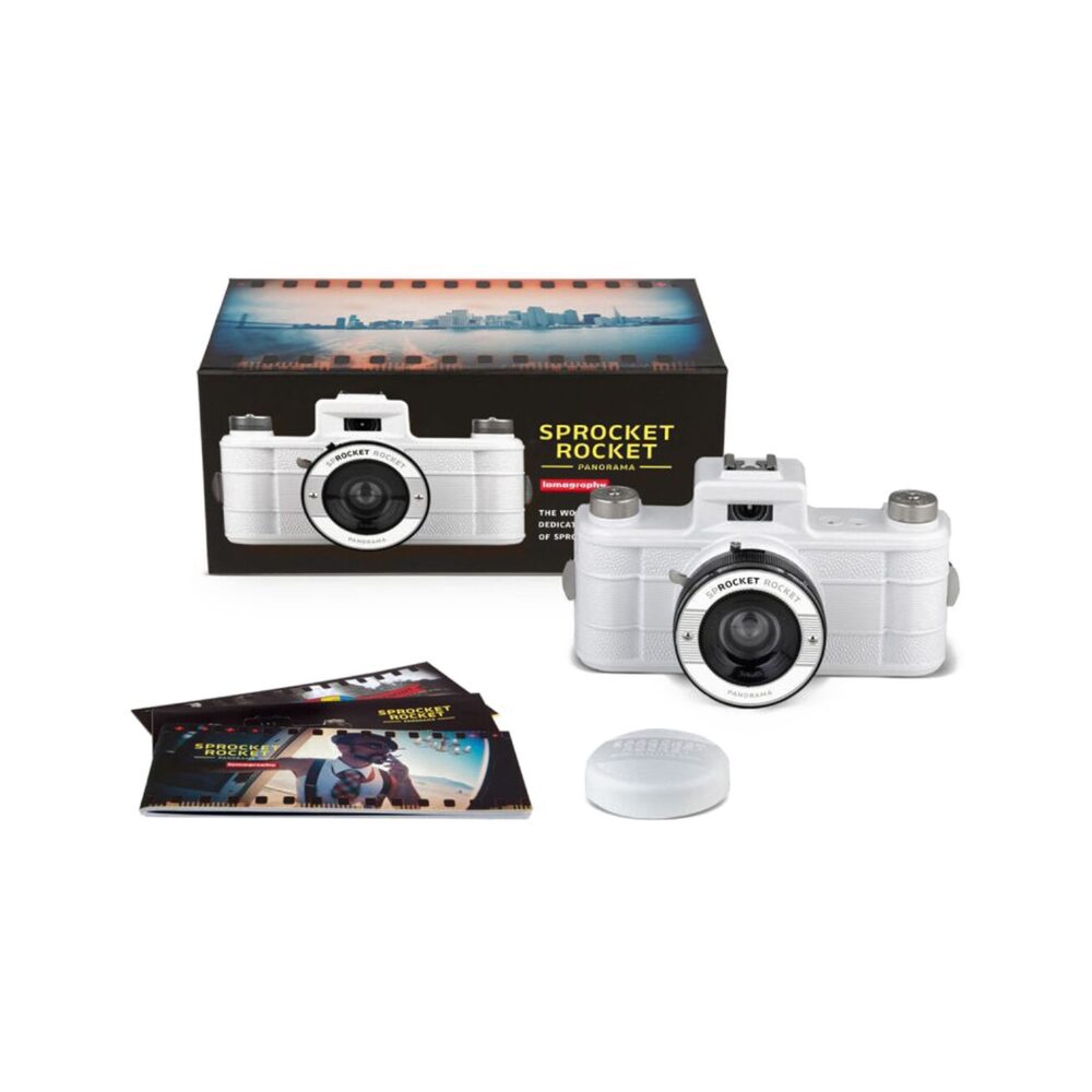 Lomography Sprocket Rocket 35mm Film Camera - Coconut White