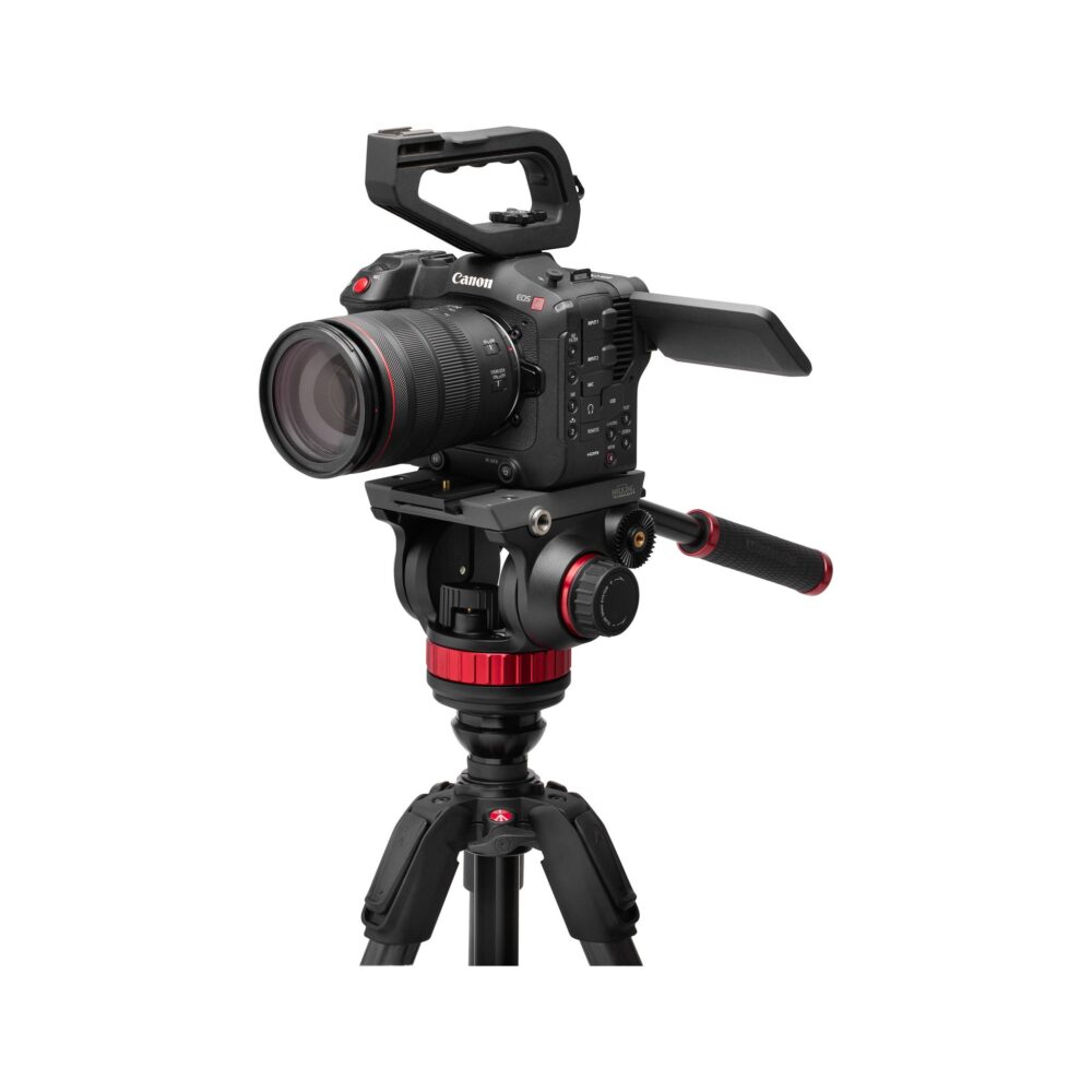 Manfrotto 502 Head & 055 CF 4-Section Carbon Fiber Video Tripod Kit