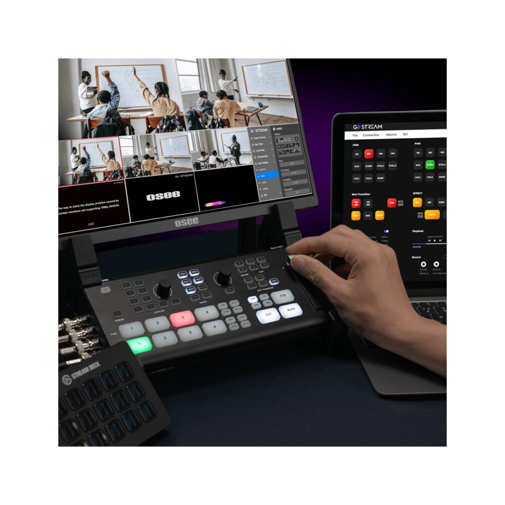 OSEE GoStream Duet SDI/HDMI/NDI|HX Live Stream Video Mixer/Switcher/Recorder