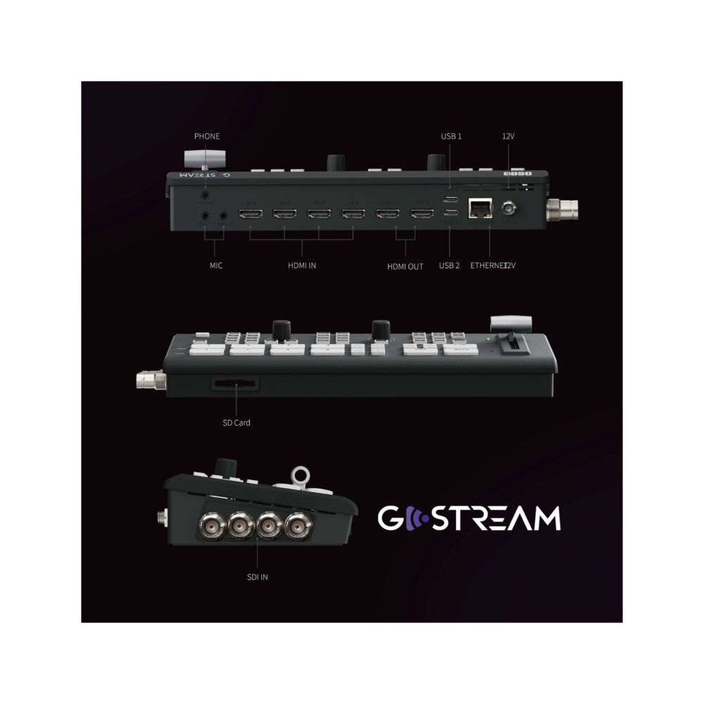 OSEE GoStream Duet SDI/HDMI/NDI|HX Live Stream Video Mixer/Switcher/Recorder