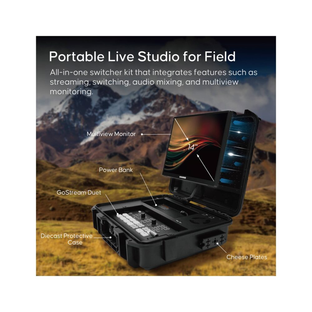 OSEE GoStream Duet SDI/HDMI/NDI Live Streaming Video Switcher/Recorder Kit