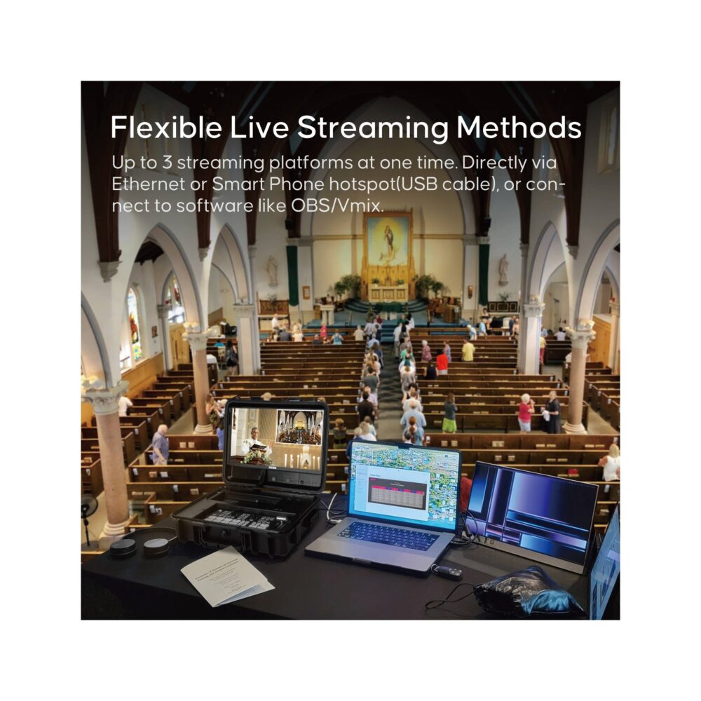 OSEE GoStream Duet SDI/HDMI/NDI Live Streaming Video Switcher/Recorder Kit