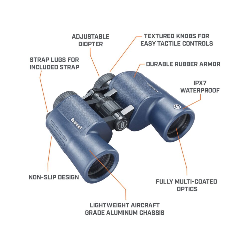 Bushnell H2O 2 10x42 Dark Blue Porro Prism Binoculars