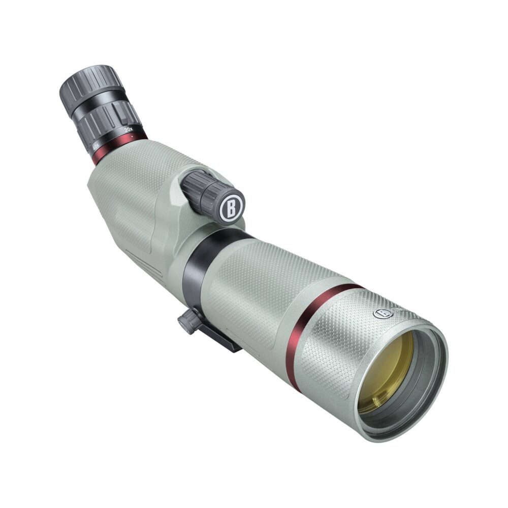 Bushnell Nitro 20-60x65 Spotting Scope, Gun Metal Grey, Roof ED Prime, 45° Angled Viewing