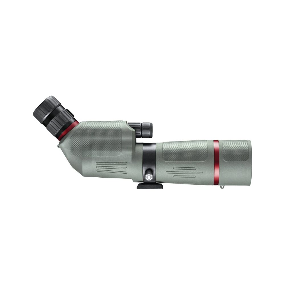 Bushnell Nitro 20-60x65 Spotting Scope, Gun Metal Grey, Roof ED Prime, 45° Angled Viewing