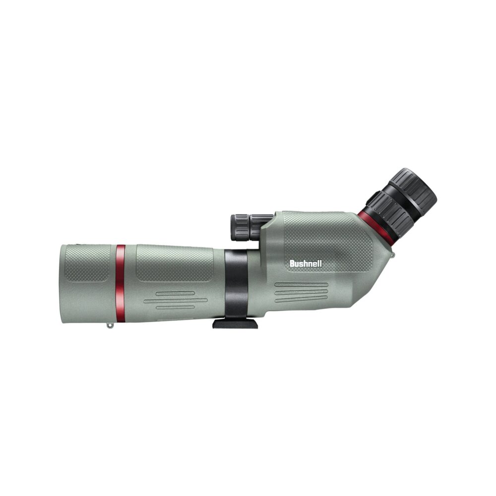 Bushnell Nitro 20-60x65 Spotting Scope, Gun Metal Grey, Roof ED Prime, 45° Angled Viewing