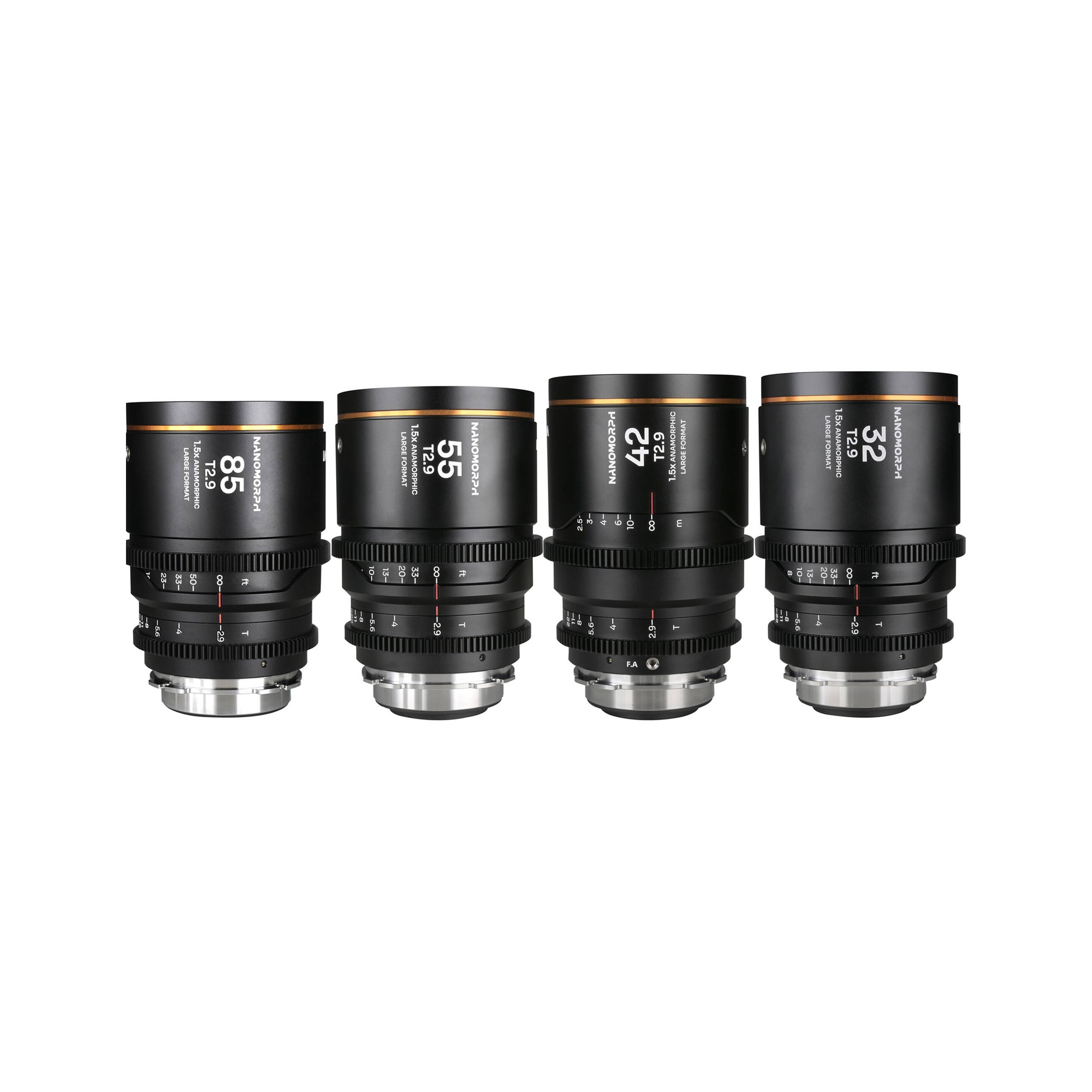 Laowa Nanomorph LF 4-LENS Bundle 32/42/55/85mm (Amber) (Lao-32425585-B-PL-A)