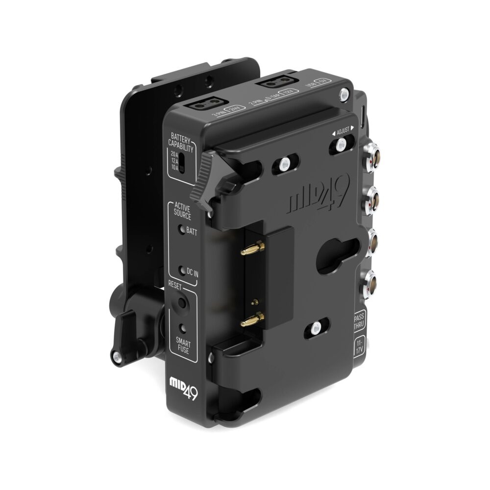 MID49 Power Distribution Box DB-1 for RED KOMODO-X / V-RAPTOR, Gold Mount, Camera Mounted