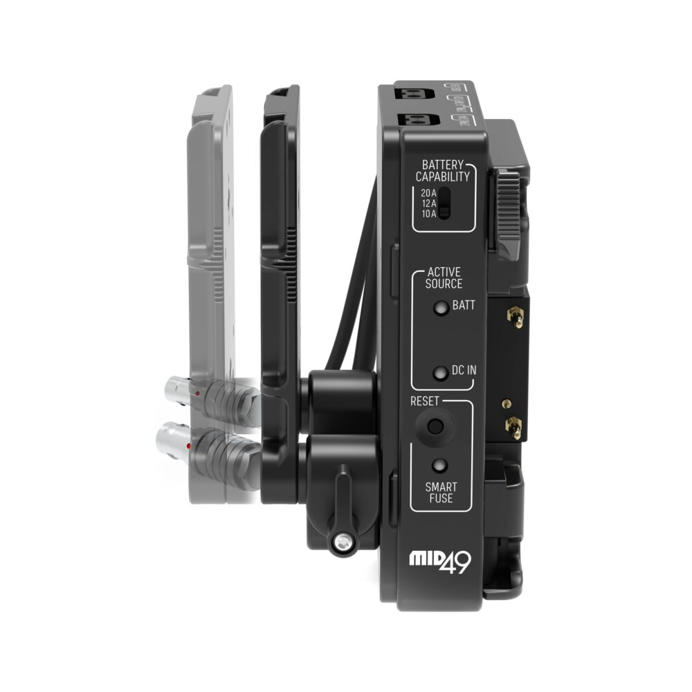 MID49 Power Distribution Box DB-1 for RED KOMODO-X / V-RAPTOR, Gold Mount, Camera Mounted