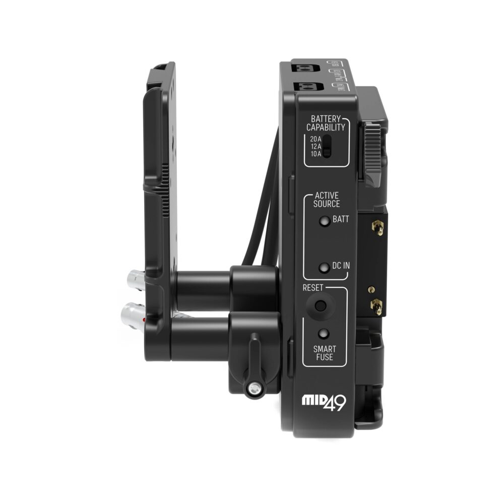 MID49 Power Distribution Box DB-1 for RED KOMODO-X / V-RAPTOR, Gold Mount, Camera Mounted
