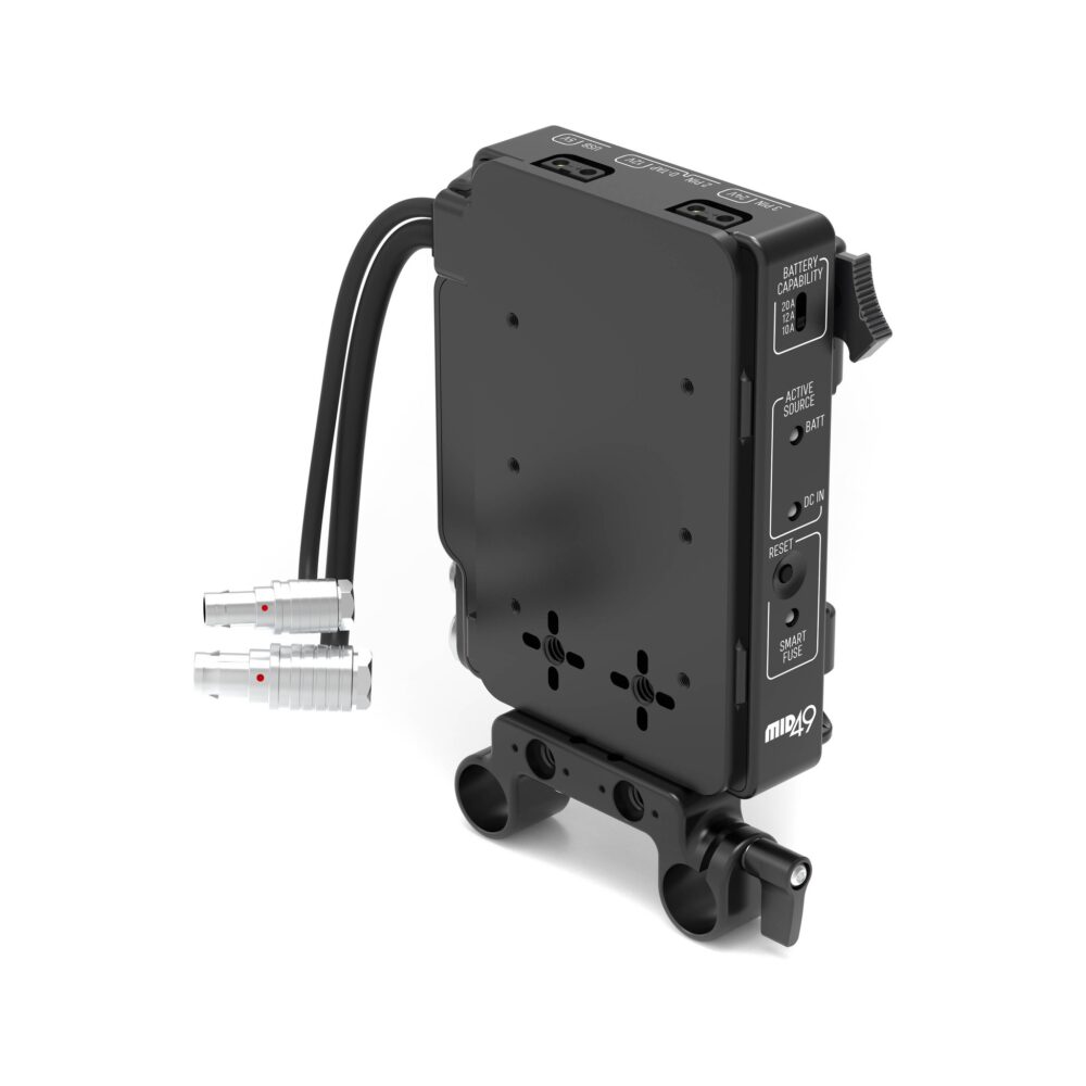 MID49 Power Distribution Box DB-1 with 15mm LWS Rod Mount for RED KOMODO-X & V-RAPTOR, Gold Mount