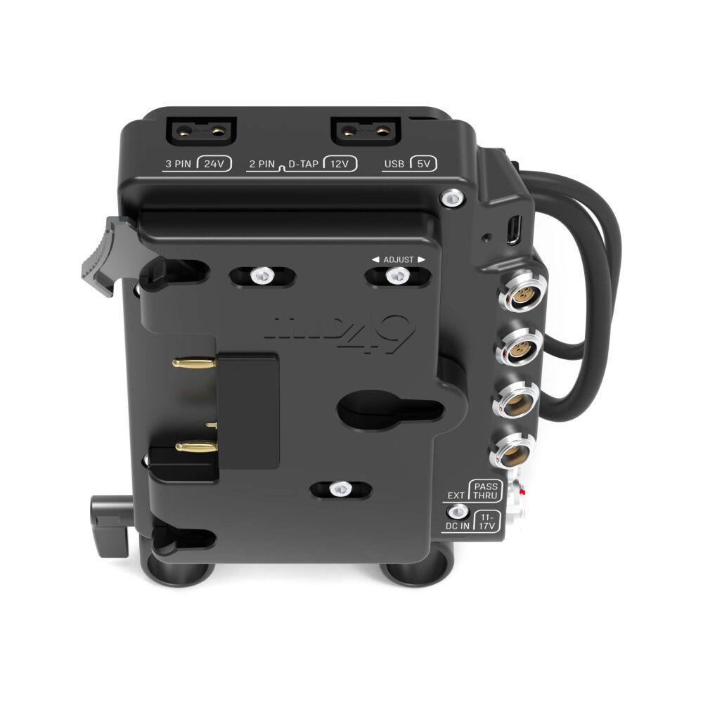 MID49 Power Distribution Box DB-1 with 15mm LWS Rod Mount for RED KOMODO-X & V-RAPTOR, Gold Mount