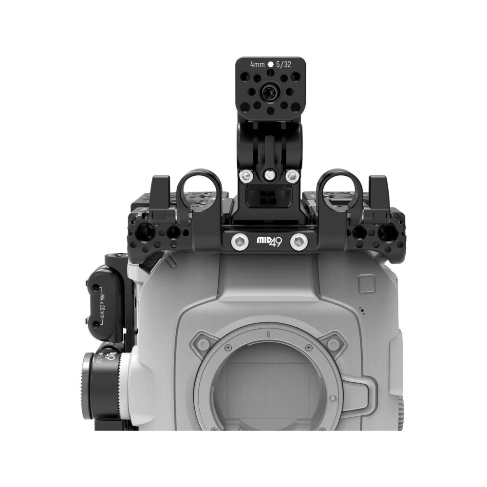 MID49 Top 15mm Rod Bracket for Sony BURANO, Canon C400, Blackmagic PYXIS / URSA Cine LF, FUJIFILM GFX ETERNA