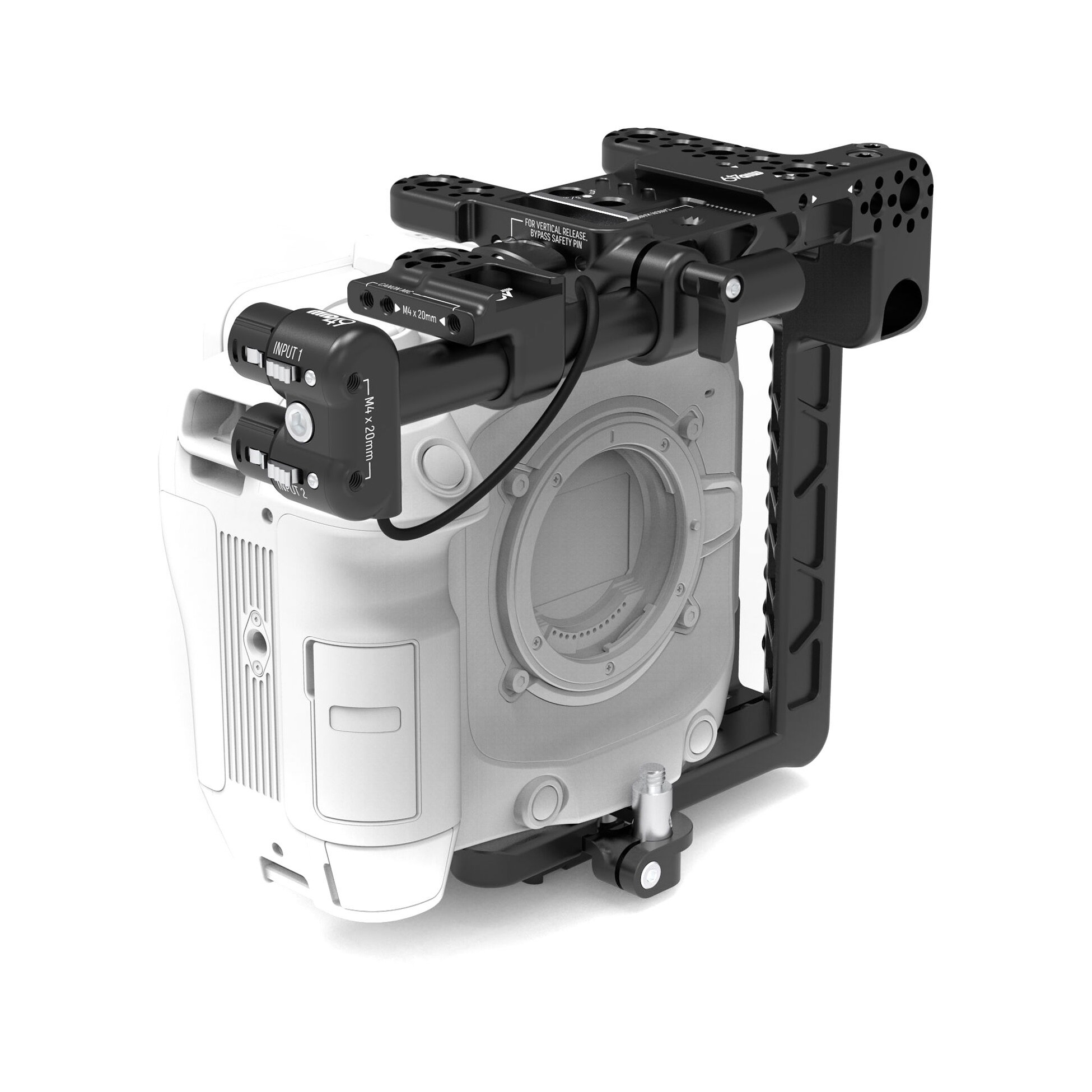 MID49 Upper Cage with AB-4 Audio Breakout for Canon C80