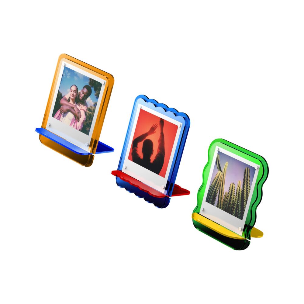 Polaroid Acrylic Coloured Photo Frames - 3 Pack