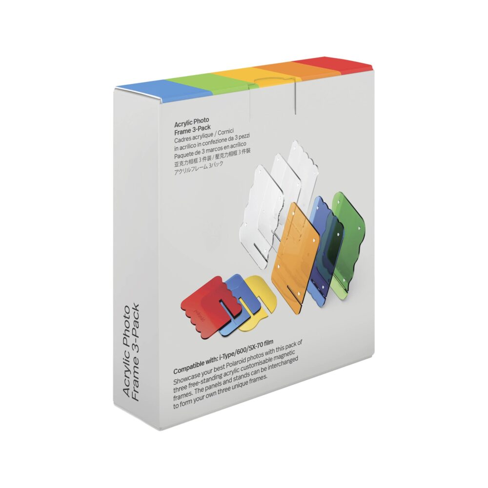 Polaroid Acrylic Coloured Photo Frames - 3 Pack