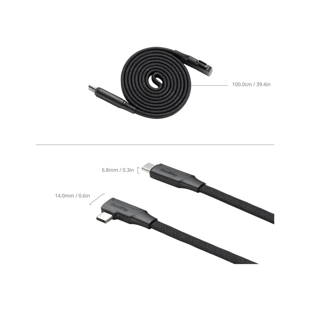 SmallRig 5611 60W USB-C 2.0 Magnetic Self-Coiling Cable (39.4")