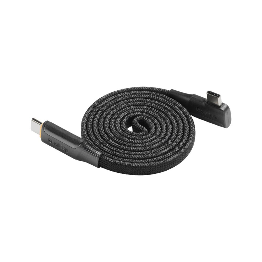 SmallRig 5612 Data Cable for USB-C Adapter – 100W USB-C 2.0 Magnetic Self-Coiling Cable (39.4")