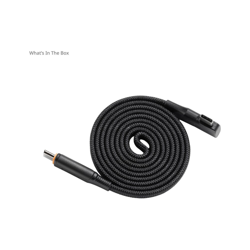 SmallRig 5612 Data Cable for USB-C Adapter – 100W USB-C 2.0 Magnetic Self-Coiling Cable (39.4")