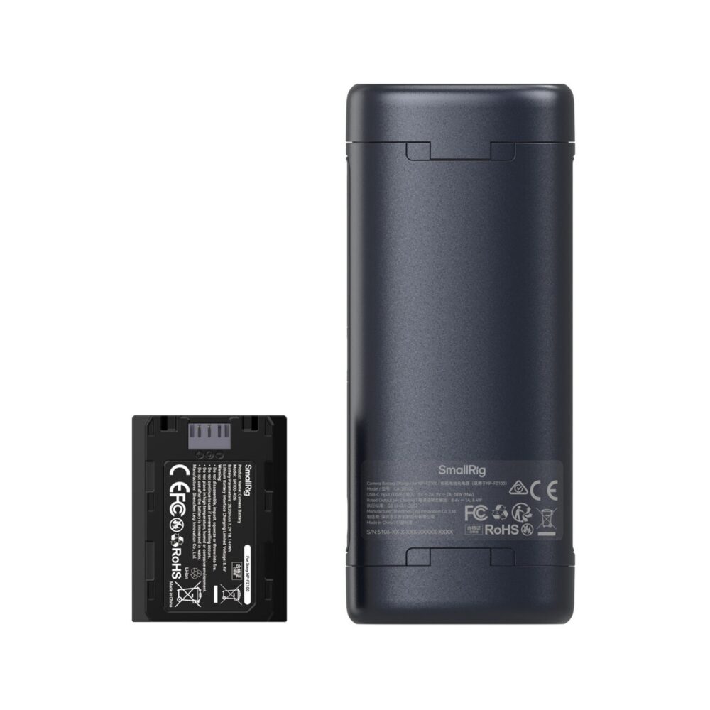 SmallRig 5696 NP-FZ100 Kit with 2 Batteries and Portable 2-Bay Charger Case