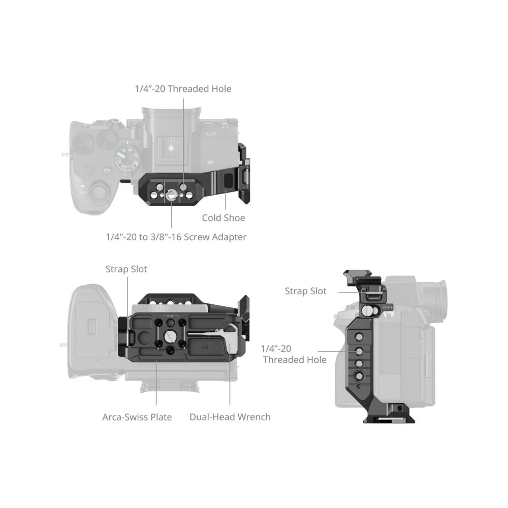 SmallRig 6023 HawkLock Quick Release Half Cage for Sony Alpha 7 V / 7R V / 7 IV