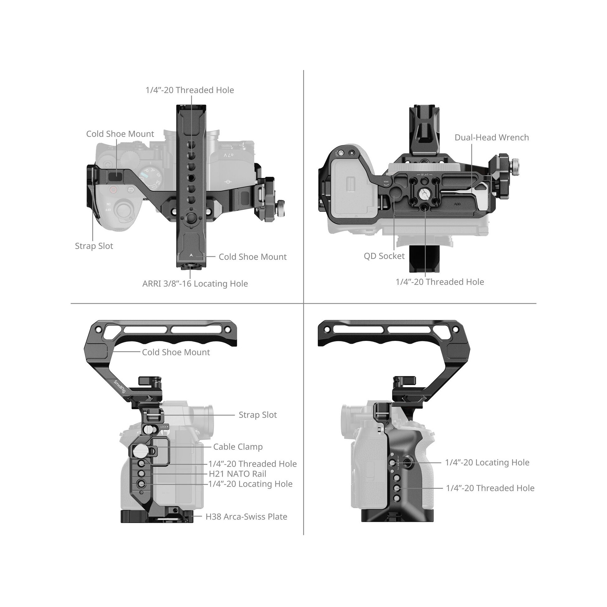 SmallRig 6026 Advanced Cage Kit for Sony Alpha 7 V / 7R V / 7 IV
