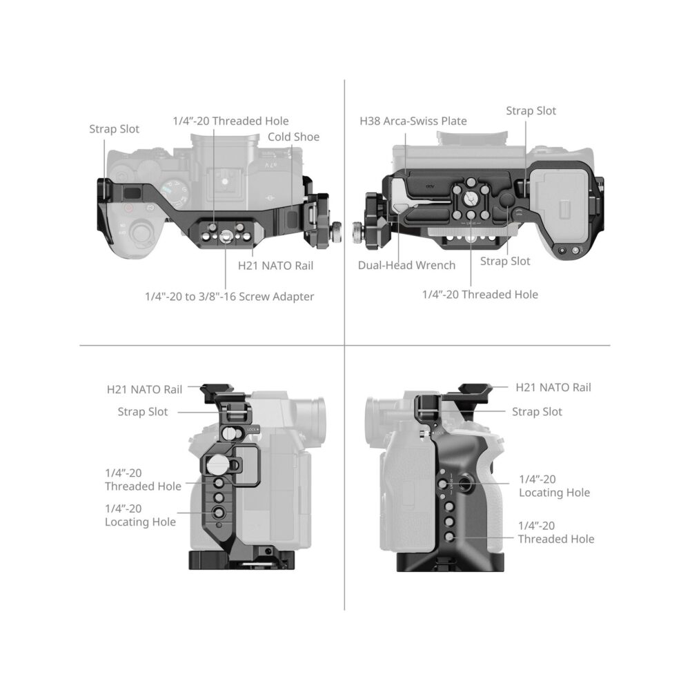SmallRig 6028 Advanced HawkLock Cage Kit for Sony Alpha 7 V / 7R V / 7 IV
