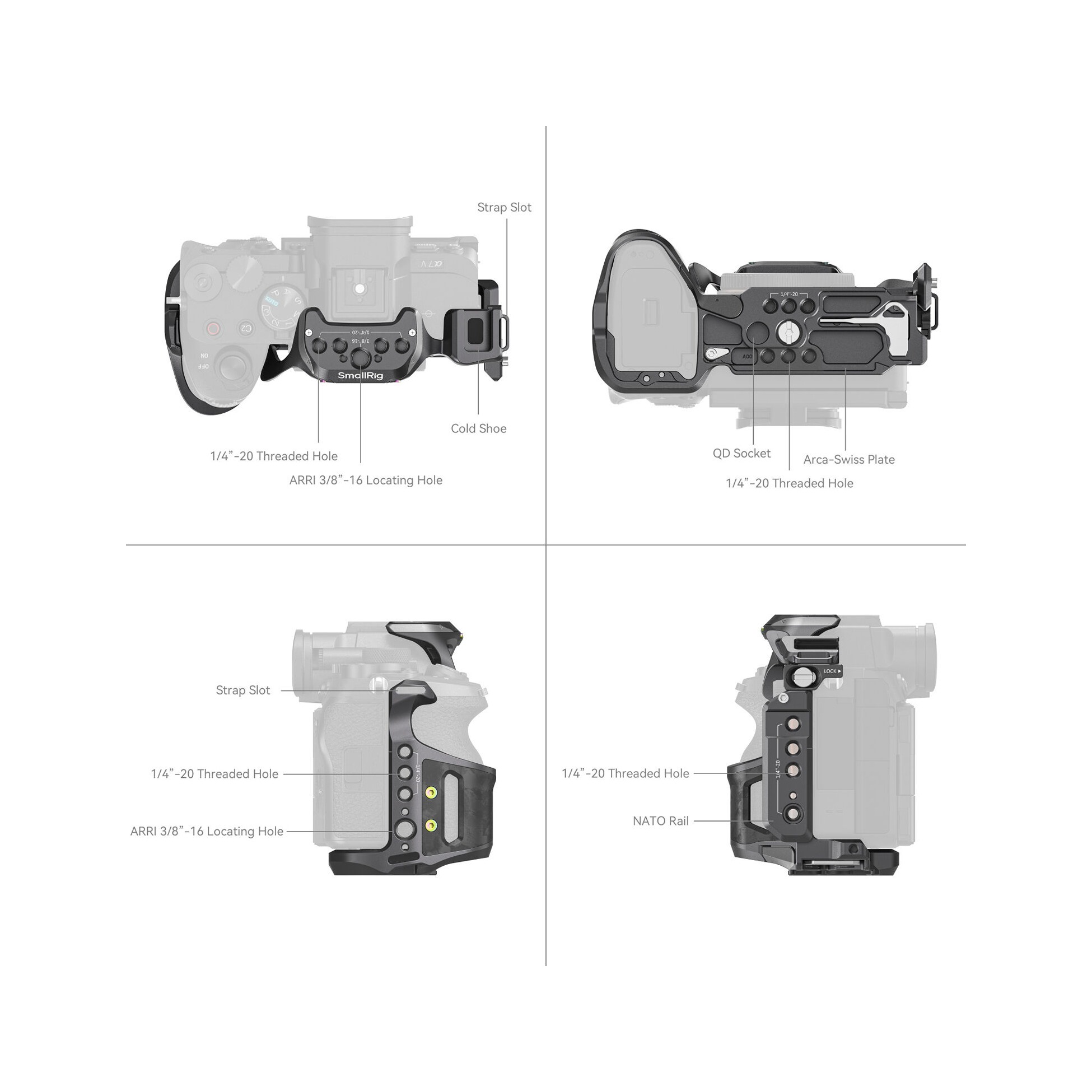 SmallRig 6029 Rhinoceros Cage for Sony Alpha 7 V / 7R V / 7 IV