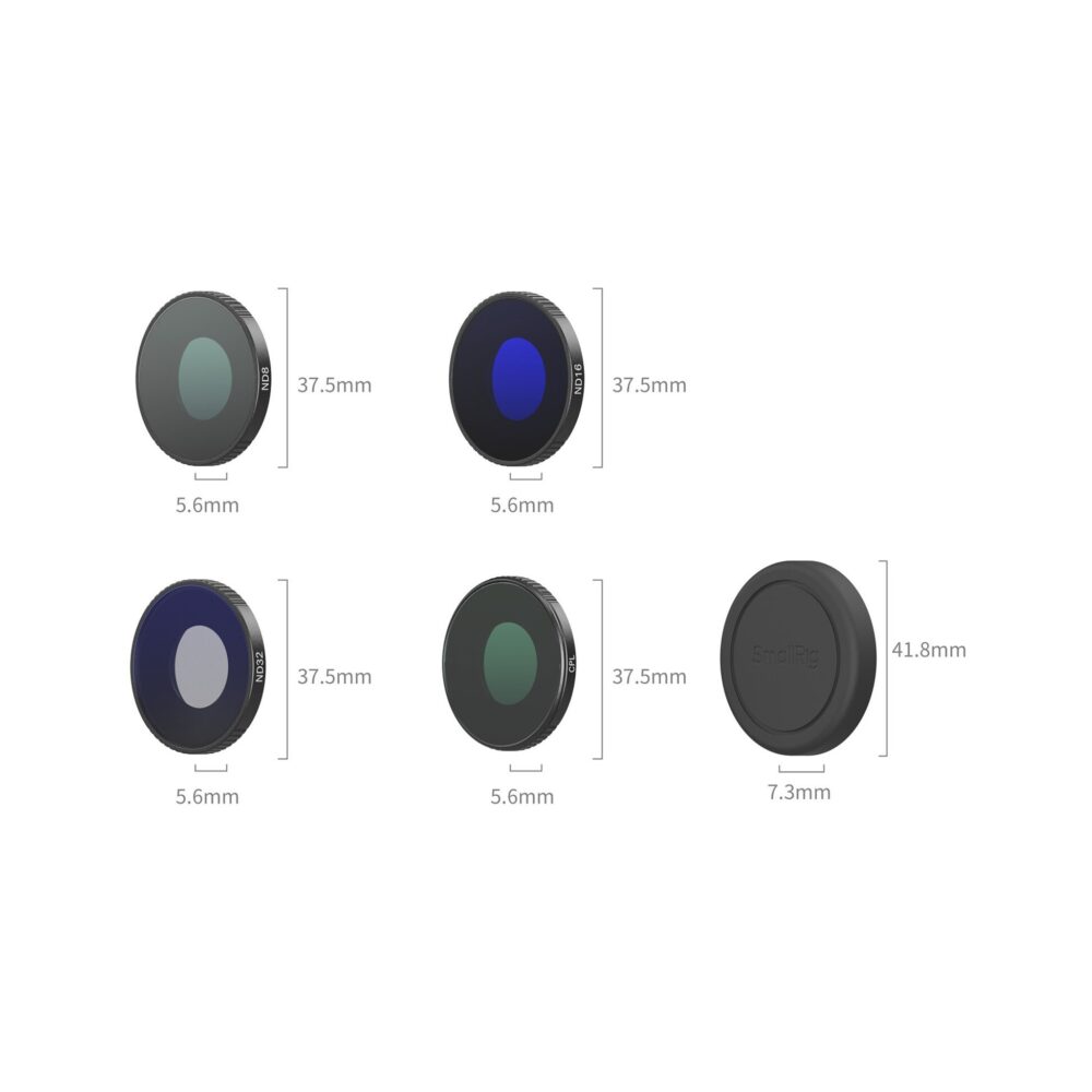 SmallRig 6036 CPL & ND 4-Filter Kit for DJI Osmo Action 6 (Threaded)
