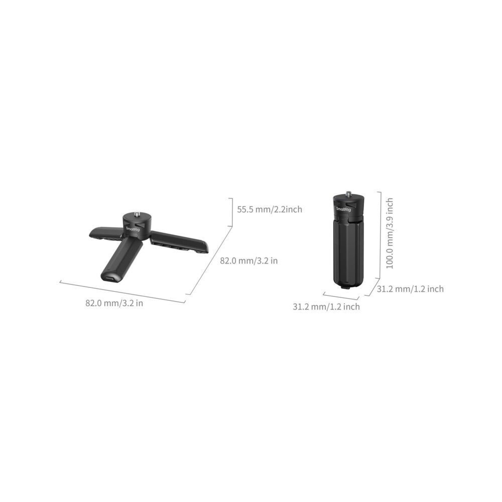 SmallRig 6049 Quick Release Mini Tripod for DJI Osmo Pocket 4/3/Xtra Muse (Black)
