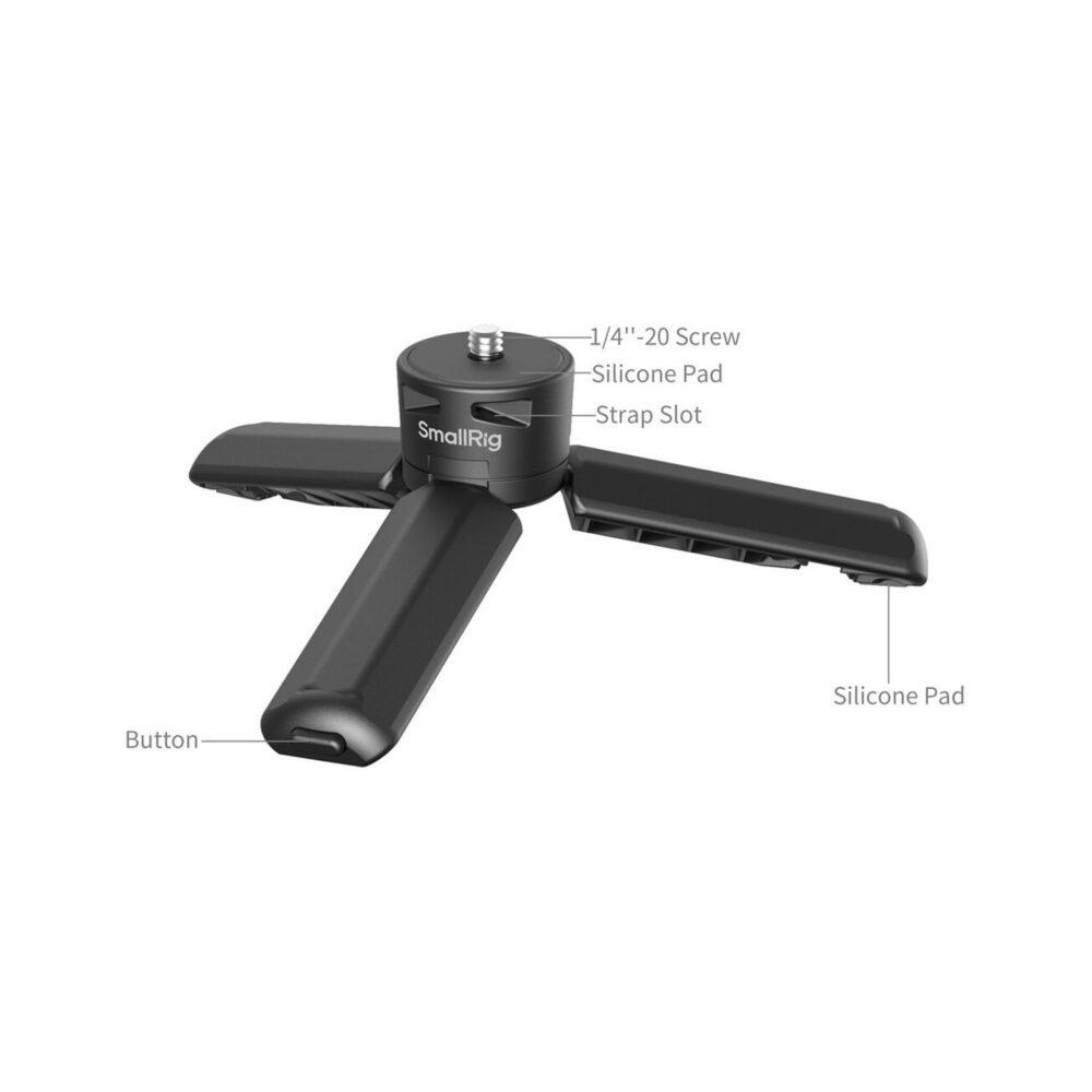 SmallRig 6049 Quick Release Mini Tripod for DJI Osmo Pocket 4/3/Xtra Muse (Black)