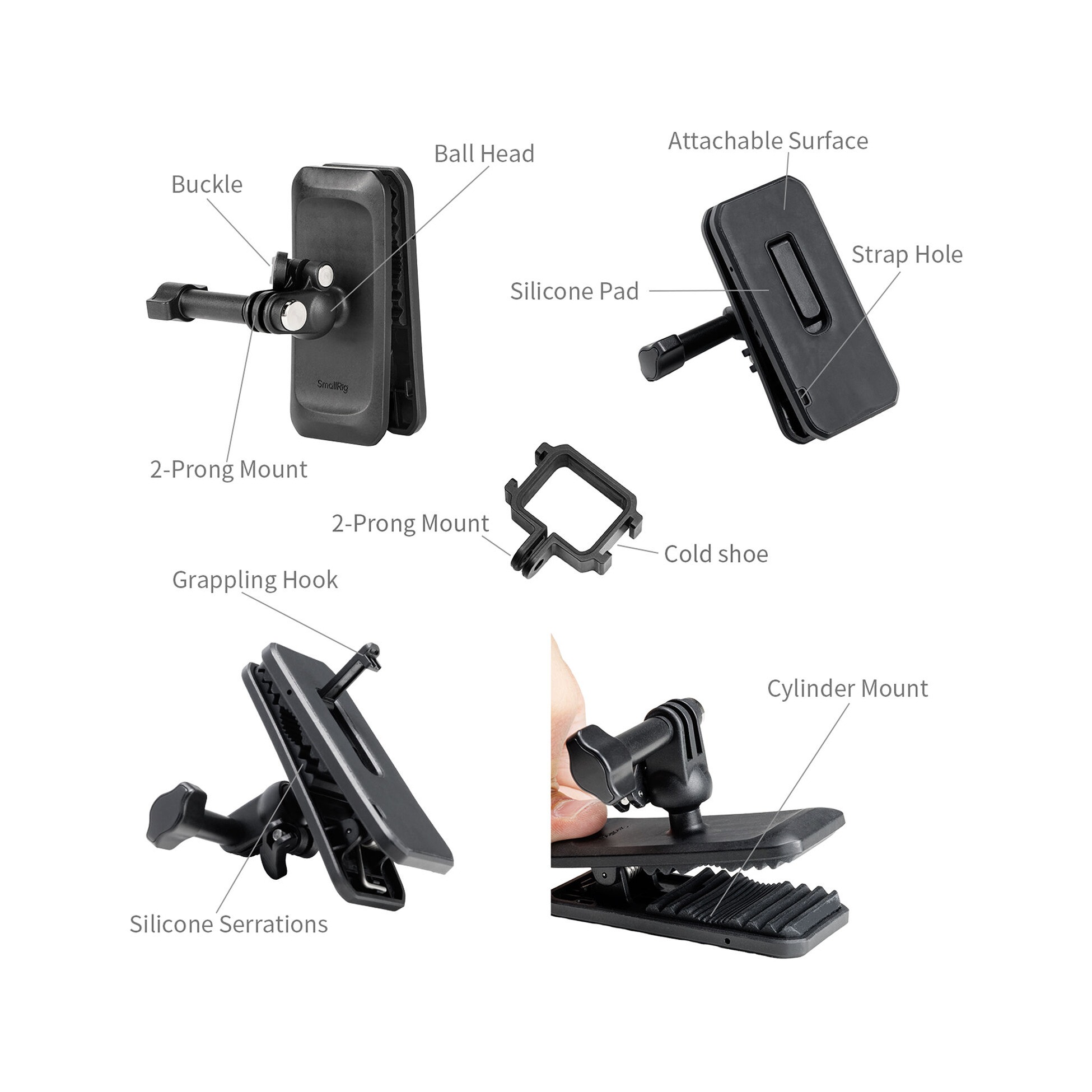 SmallRig 6052 Backpack Strap Clip Mount for DJI Osmo Pocket 4 / 3