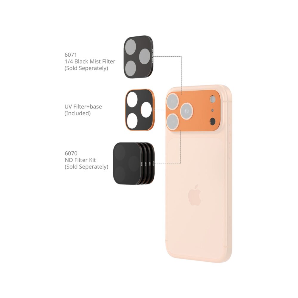 SmallRig 6063 Square UV Filter Kit for iPhone 17 Pro (Orange)