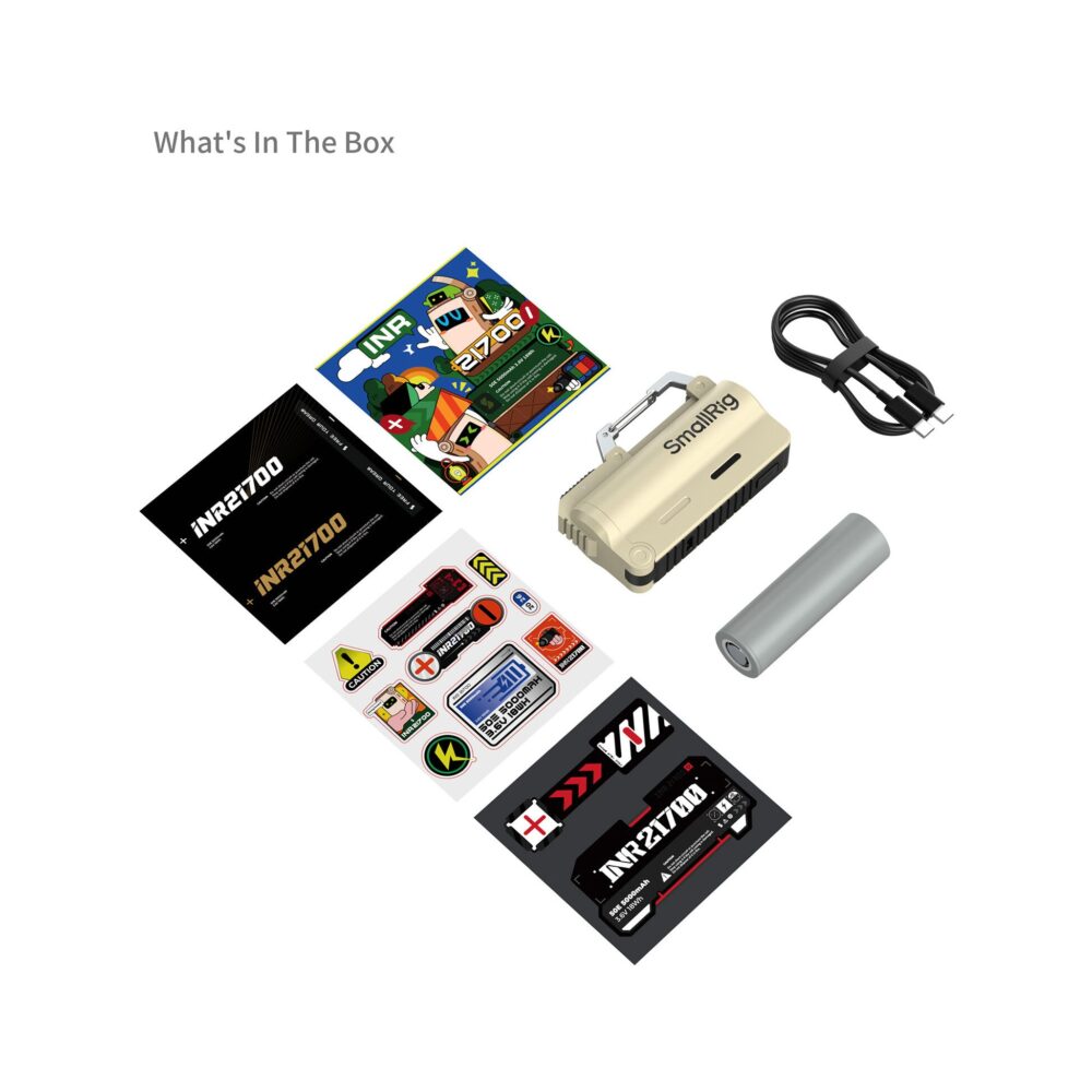 SmallRig 6088 5000mAh Battery and Charger Kit for 21700 Battery (Brown)