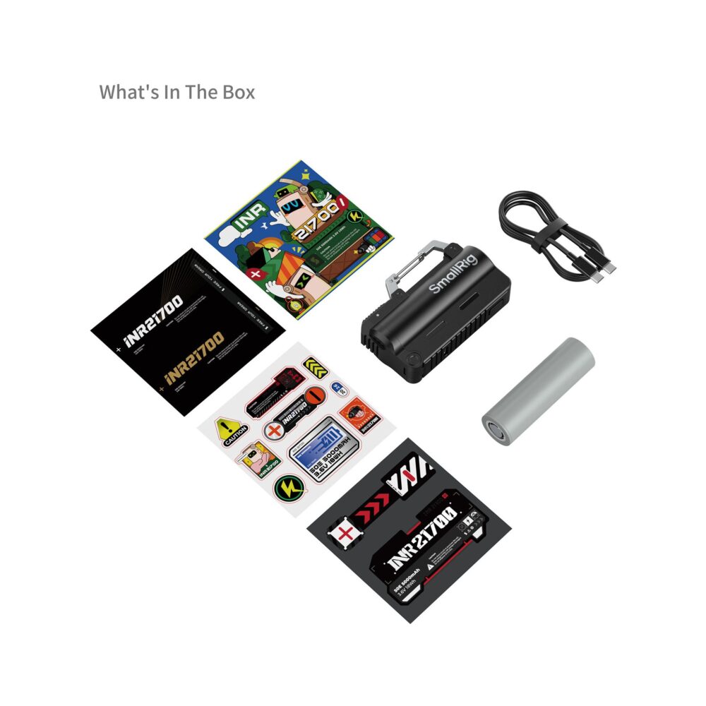 SmallRig 6090 5000mAh Battery and Charger Kit for 21700 Battery (Black)