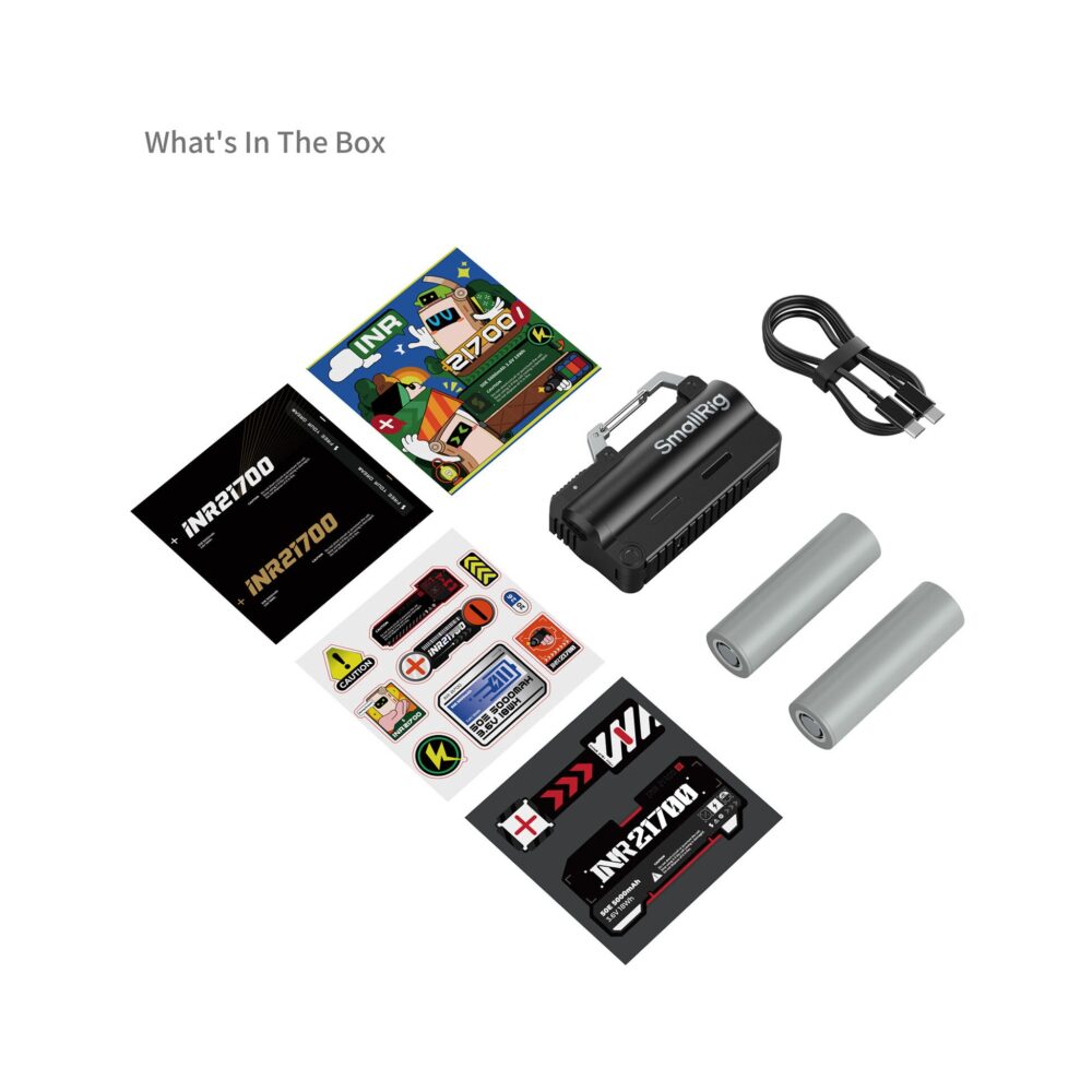 SmallRig 6091 10000mAh Battery and Charger Kit for 21700 Battery (Black)