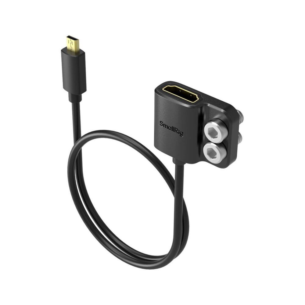 SmallRig 6125 Micro-HDMI to HDMI Type A Adapter Cable for Camera/Monitor (14")