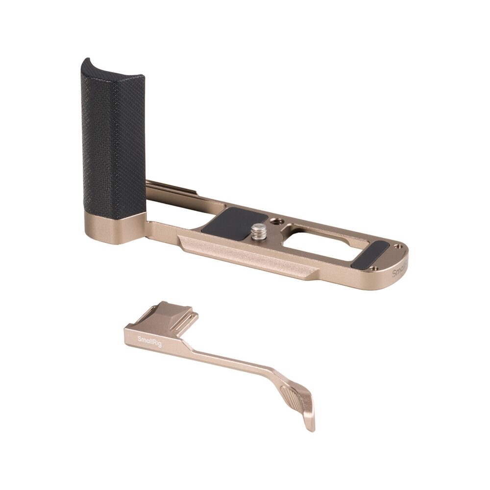 SmallRig 6136 L-Shaped Mount Plate with Silicone Handle for Panasonic LUMIX L10 (Titanium)
