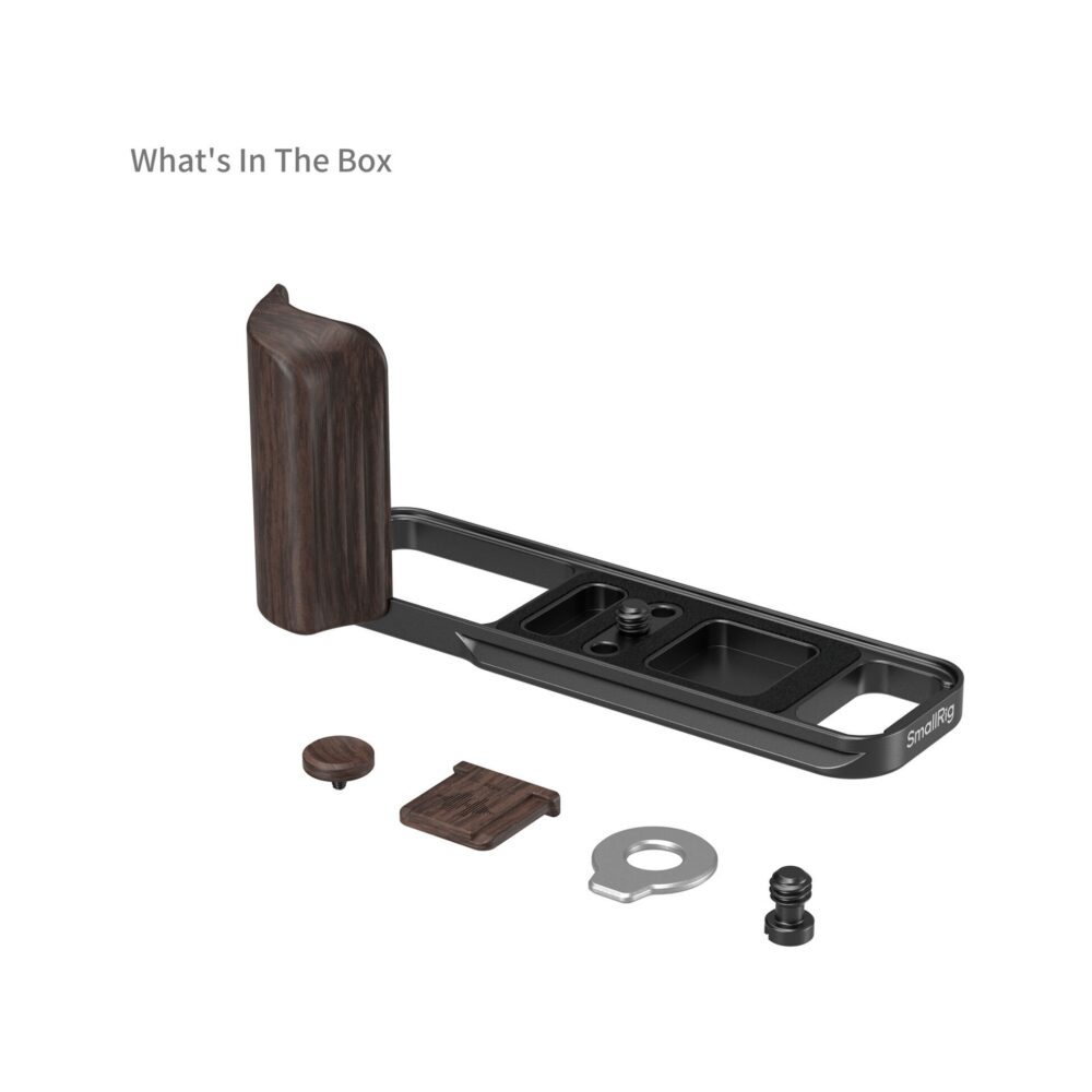 SmallRig 6237 L-Shaped Mount Plate with Ebony Wooden Handle for Fujifilm X-E5 (Black)