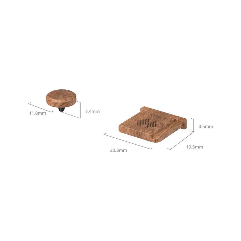 SmallRig 6238 Wooden Hot Shoe Cover and Shutter Button for FUJIFILM Cameras (Rosewood)