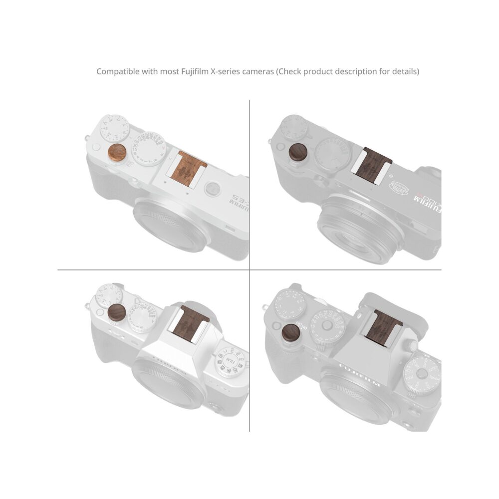 SmallRig 6238 Wooden Hot Shoe Cover and Shutter Button for FUJIFILM Cameras (Rosewood)