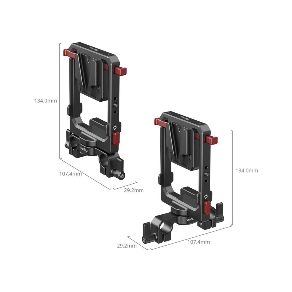 SmallRig 6273 Rotatable V-Mount Battery Plate with Dual V-Locks and 15mm Dual-Rod Clamp