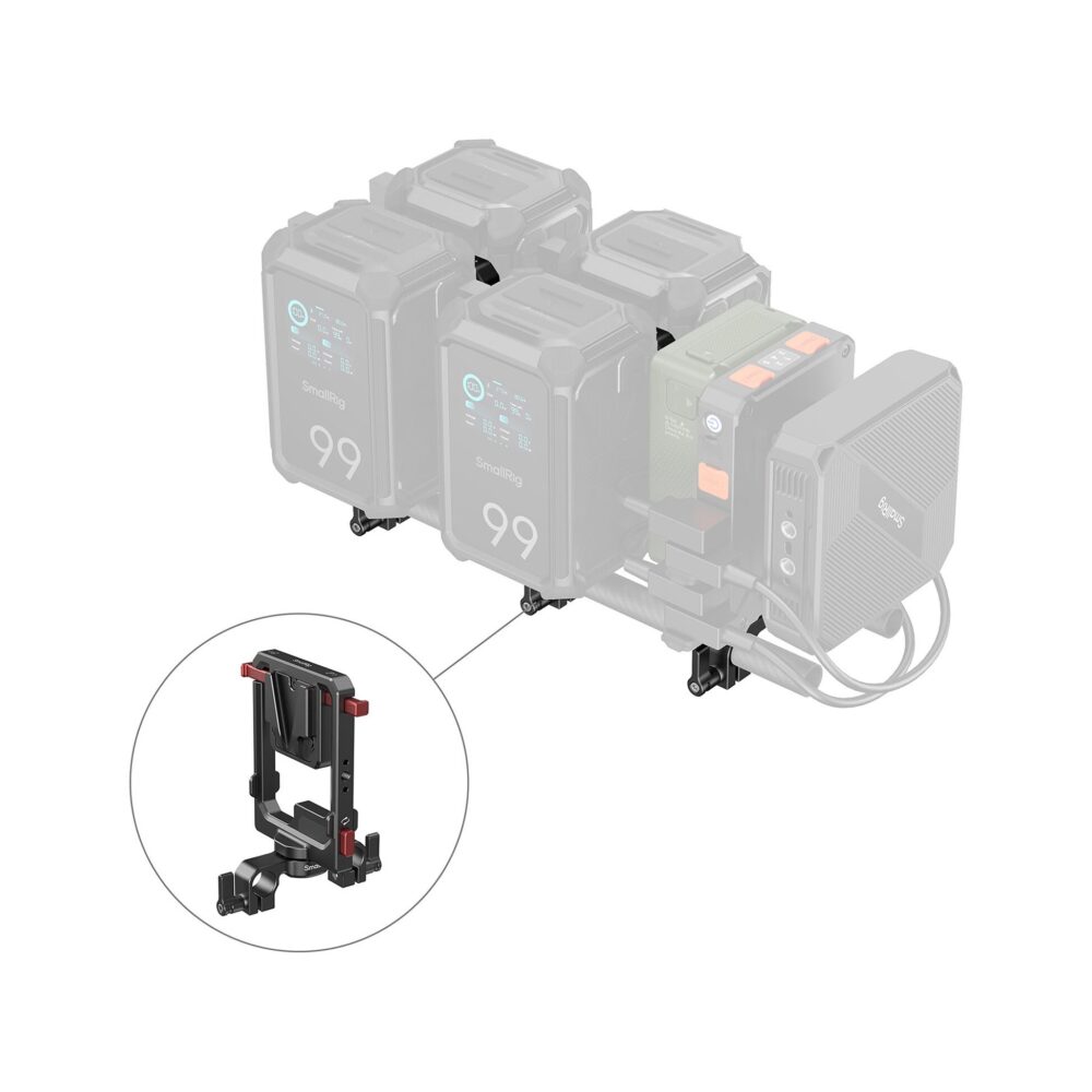 SmallRig 6273 Rotatable V-Mount Battery Plate with Dual V-Locks and 15mm Dual-Rod Clamp