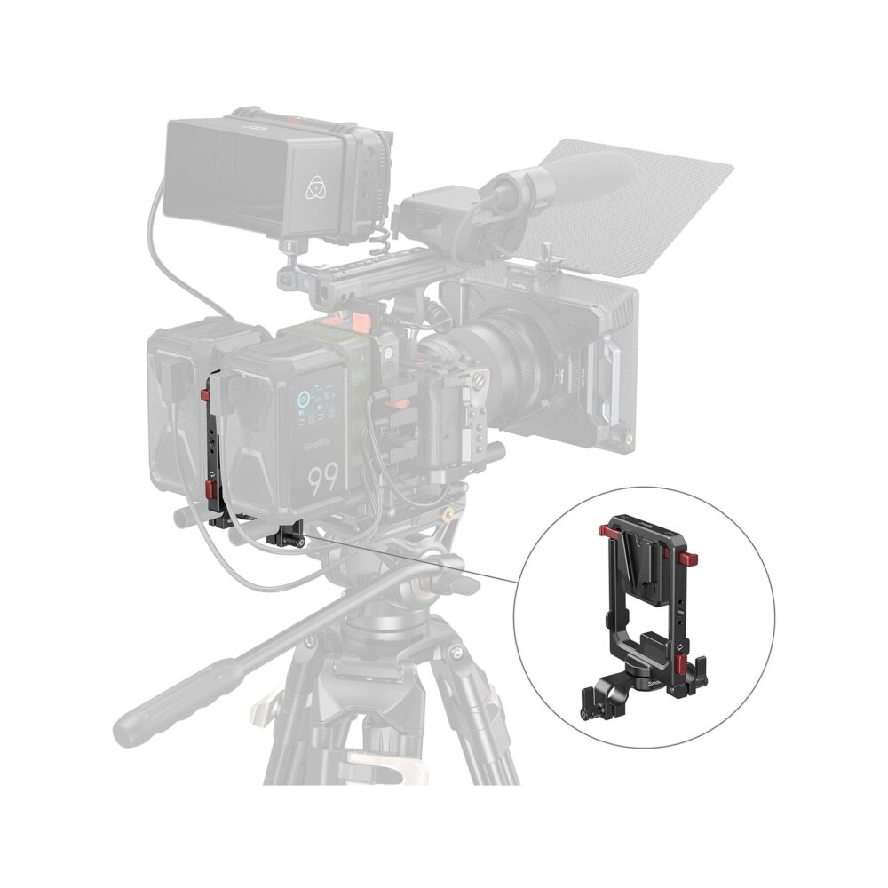 SmallRig 6273 Rotatable V-Mount Battery Plate with Dual V-Locks and 15mm Dual-Rod Clamp