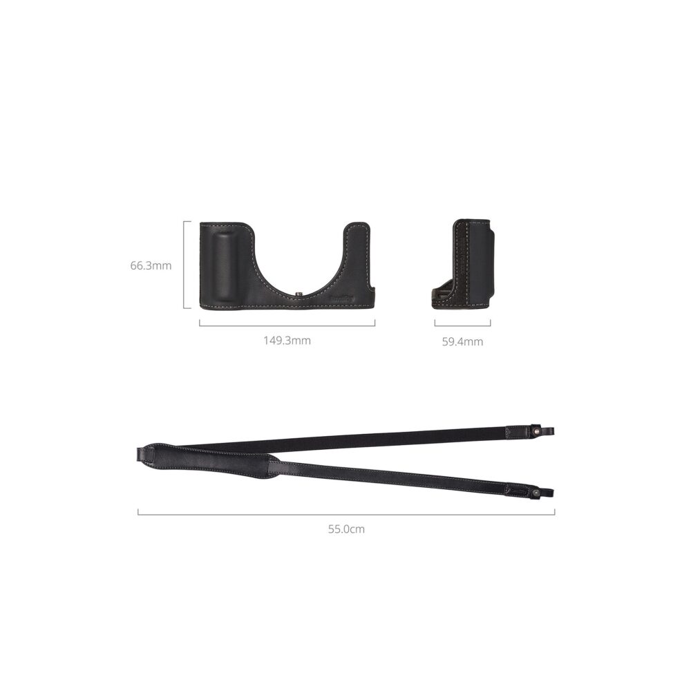 SmallRig 6274 Leather Half Case Kit for Panasonic LUMIX L10 (Black)
