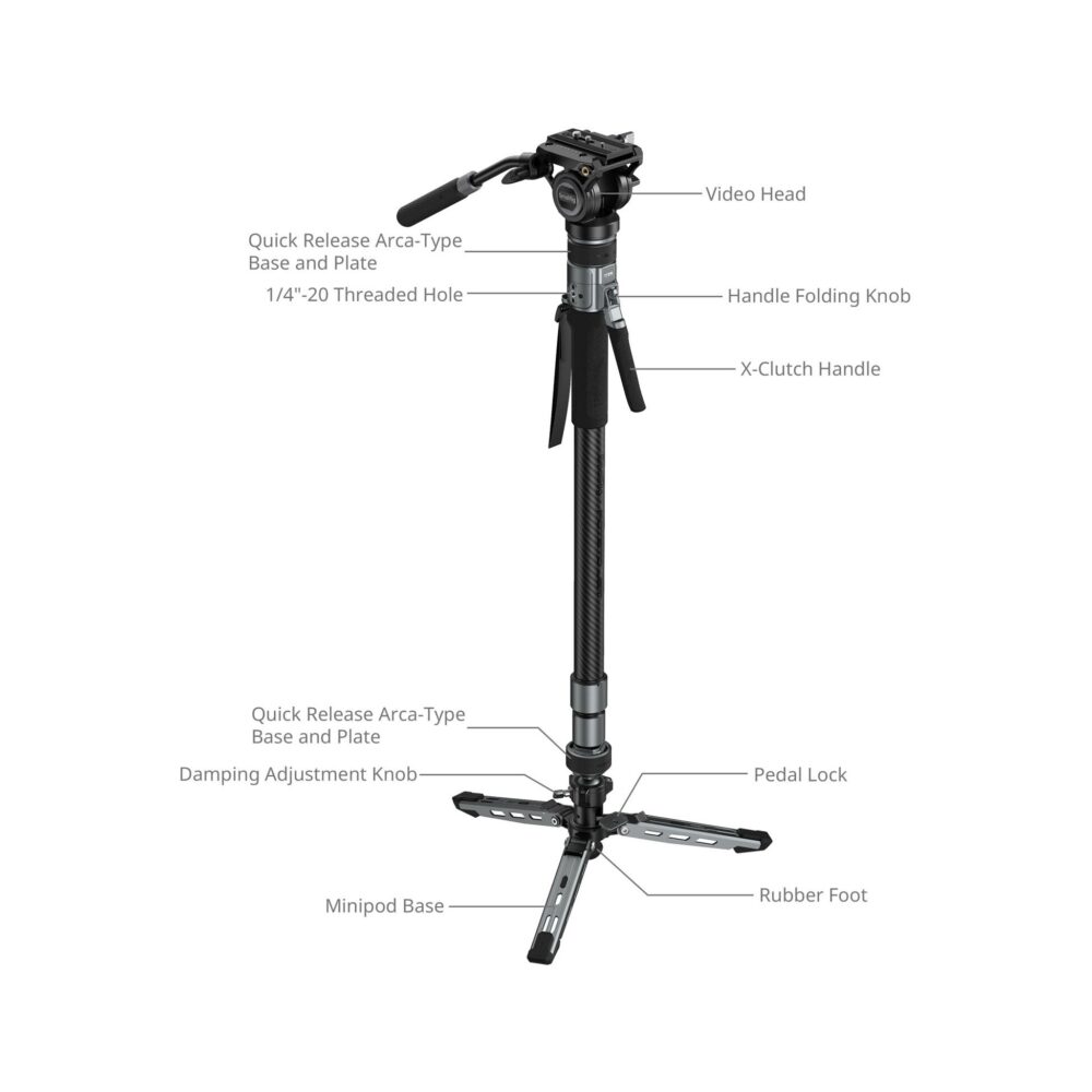 SmallRig 6286 × Potato Jet TRIBEX PRO X-Clutch Hydraulic Monopod (Video Version)