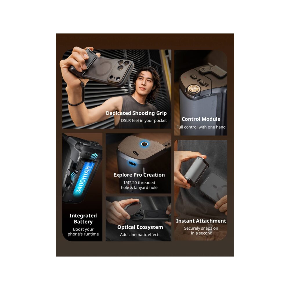 SmallRig 6301 FilMov Photography Grip Kit with Filter for iPhone 17 Pro Max