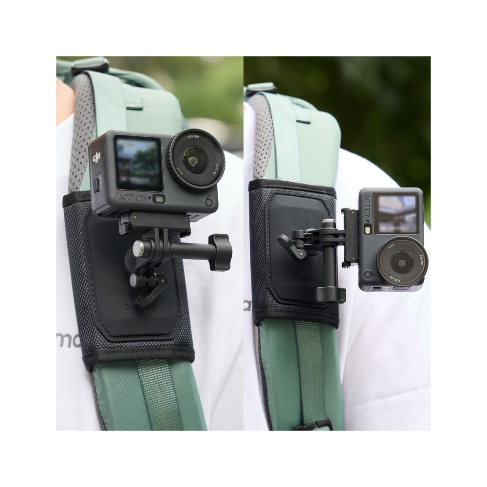 SmallRig 6306 Hook-and-Loop Backpack Strap Mount for DJI Osmo Action 6 / Nano