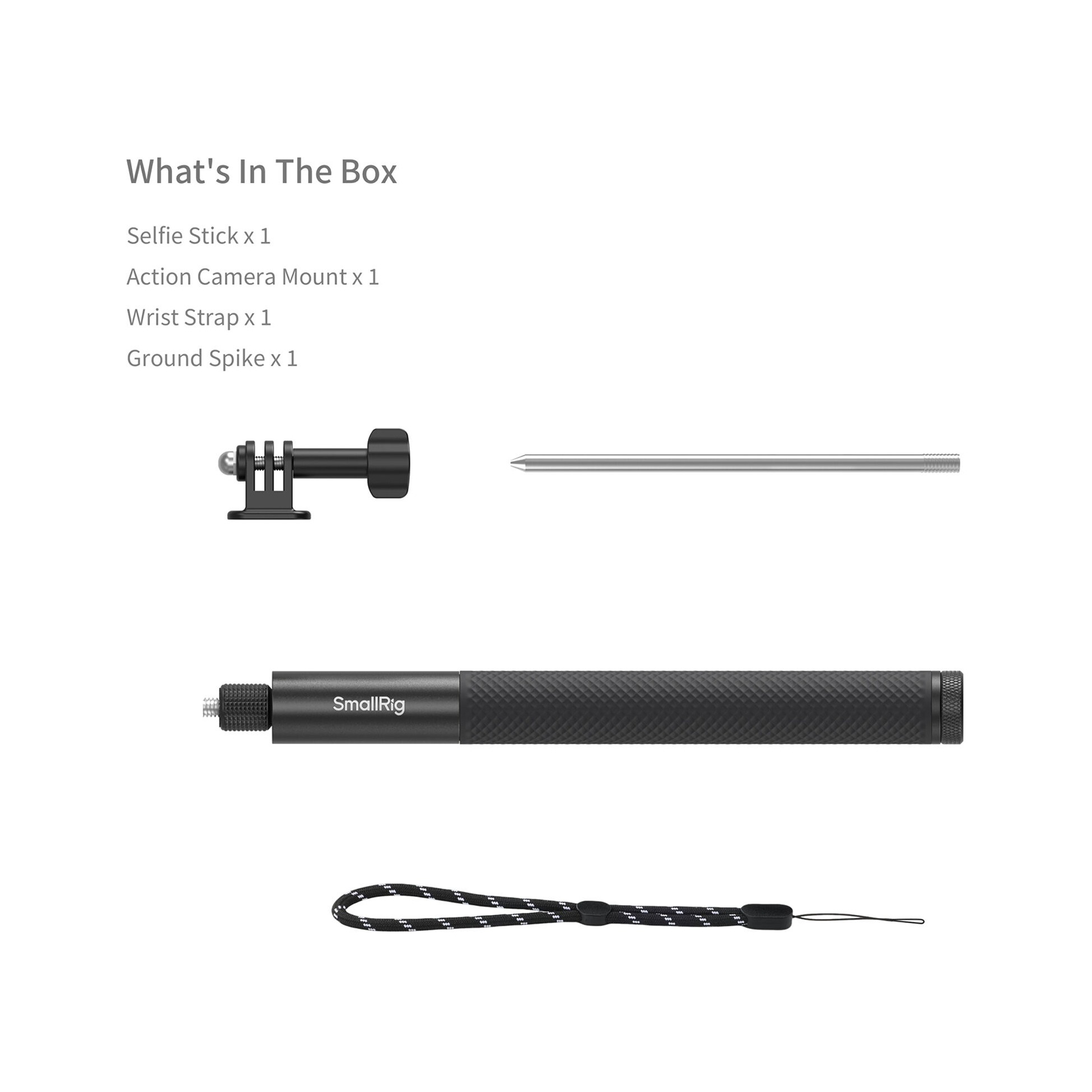 SmallRig 6319 Selfie Stick Support for Action Cameras (120cm / 47in)